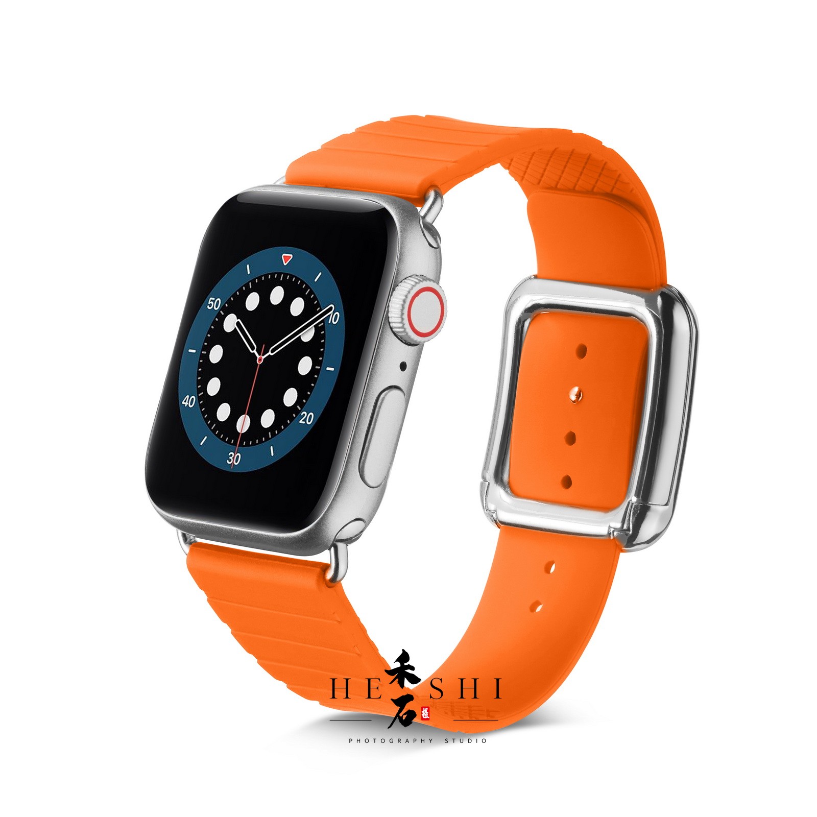 Apple-Watch橙色运动表带 · 3C数码 产品拍摄案例 - 禾石商业摄影
