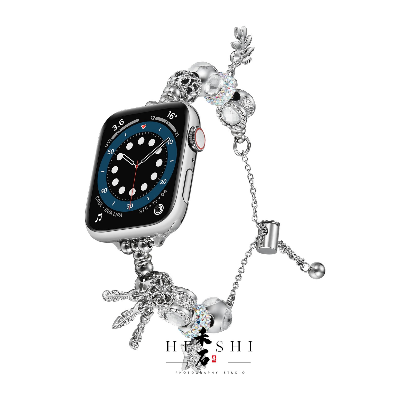 Apple-Watch水晶吊饰手链 · 3C数码 产品拍摄案例 - 禾石商业摄影