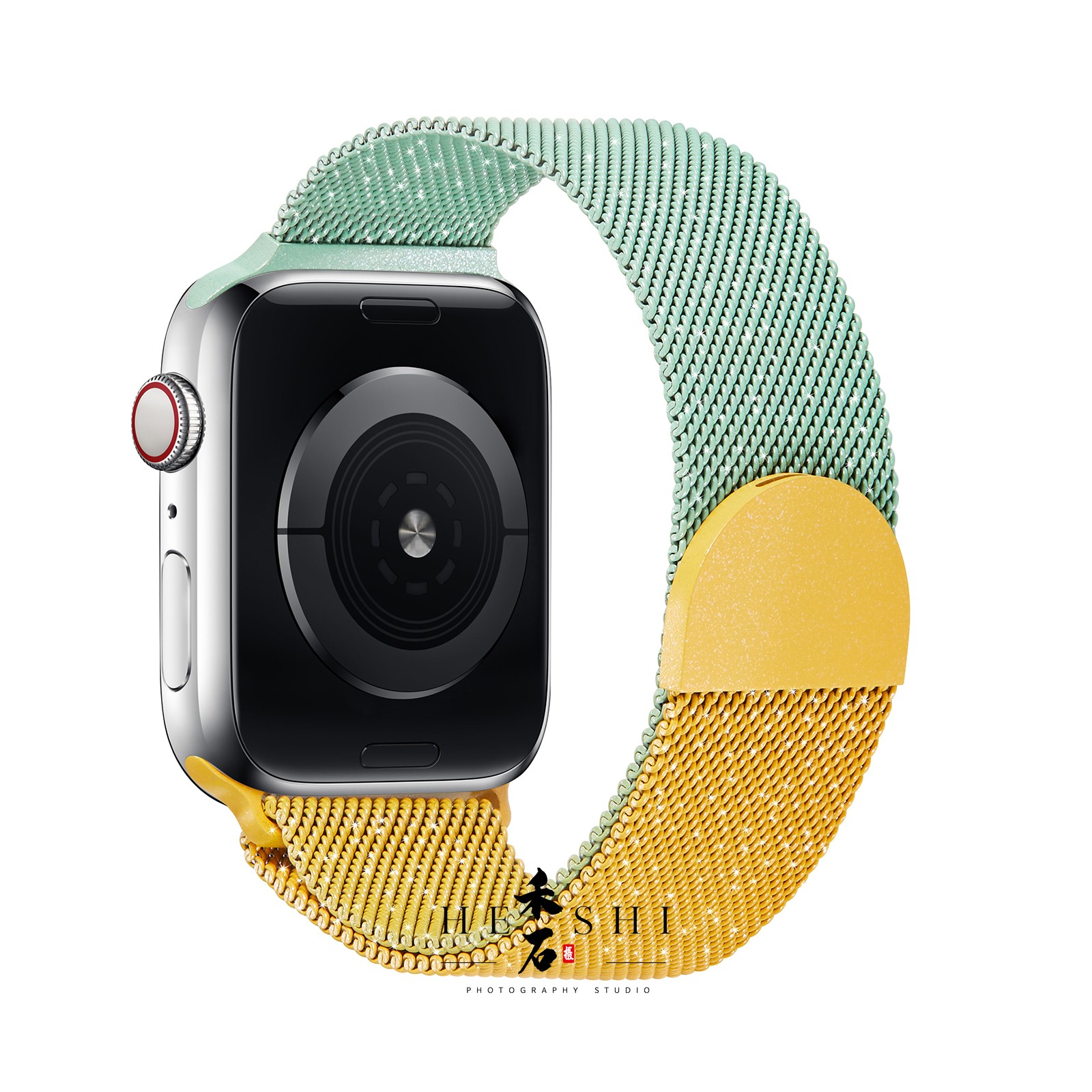 Apple-Watch薄荷金双色表带 · 3C数码 产品拍摄案例 - 禾石商业摄影