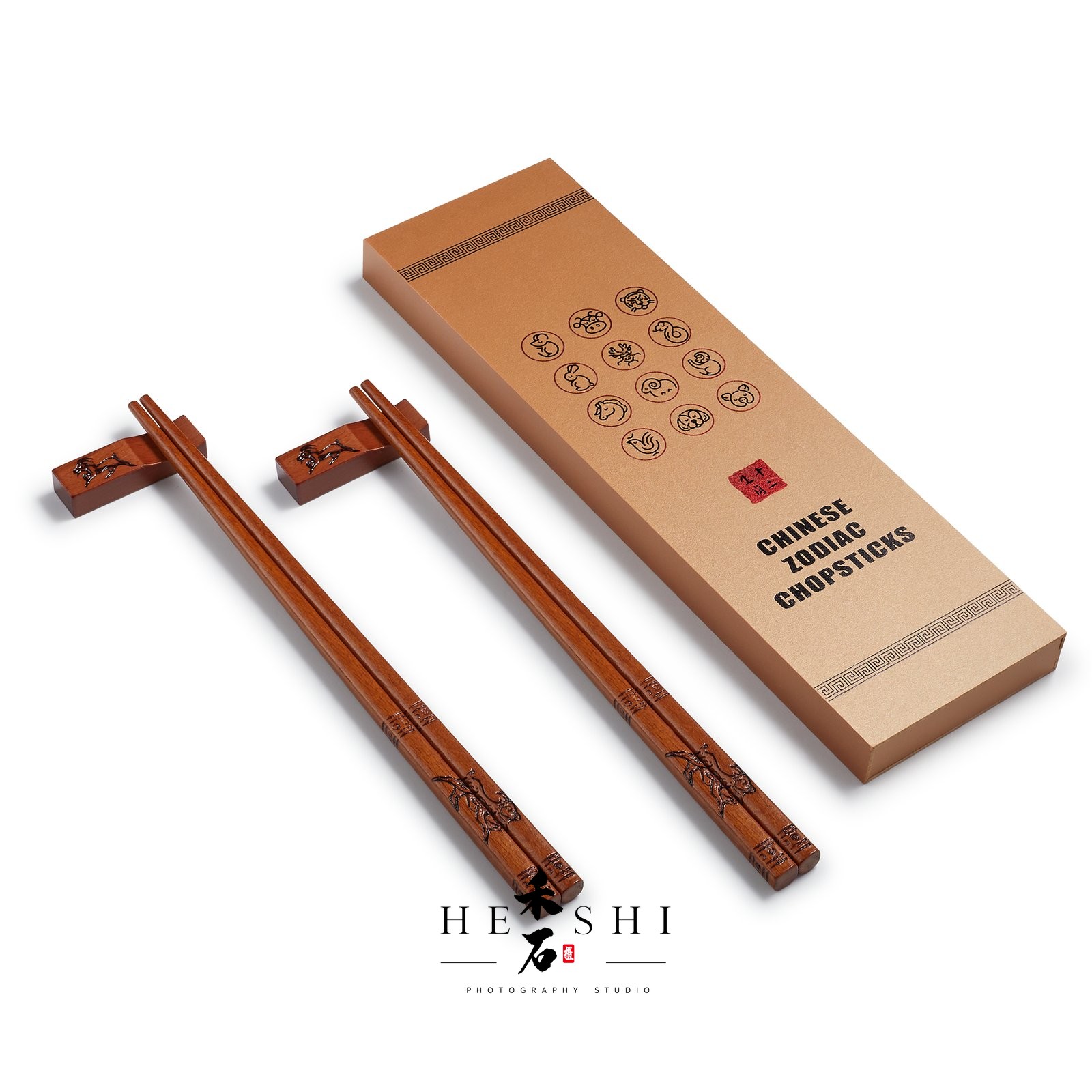 十二生肖筷子礼盒 · 礼品 产品拍摄案例 - 禾石商业摄影